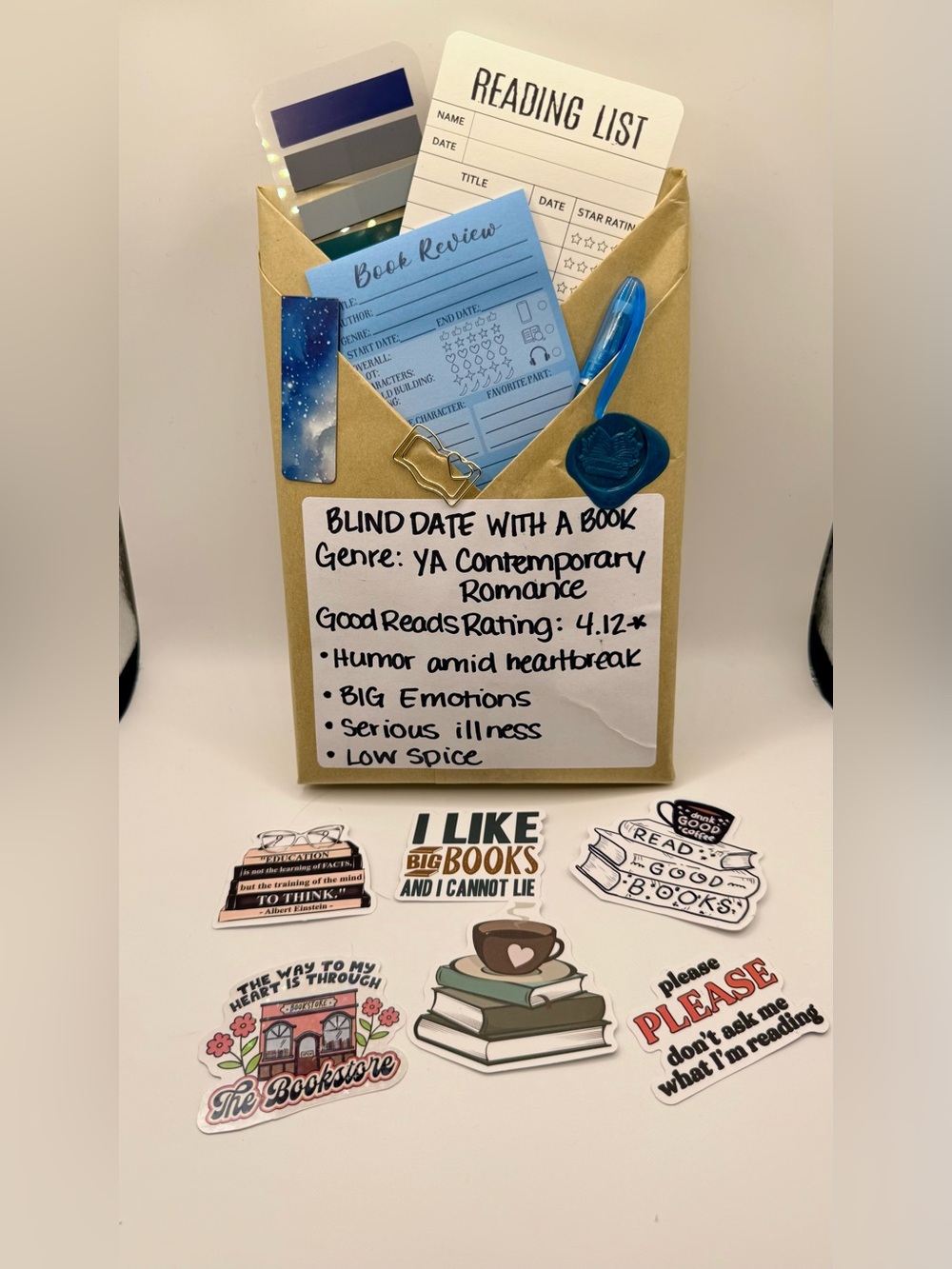 Blind Date With A Book #25 - YA Contemporary Romance Book & Accessories